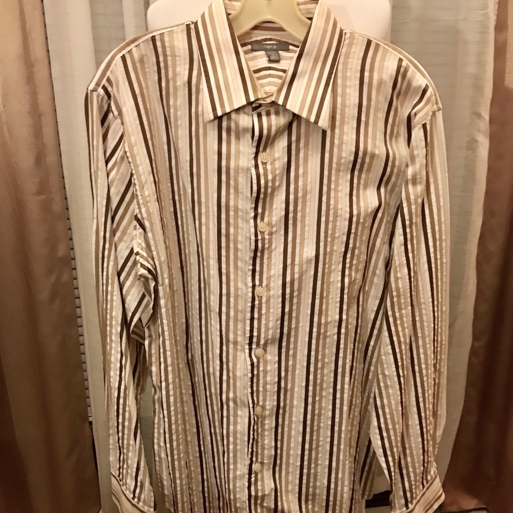 APT 9 striped men’s dress shirt